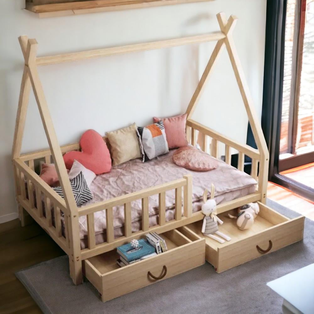 Çekmeceli Montessori Yatak - MiniwoodÇekmeceli Montessori Karyola