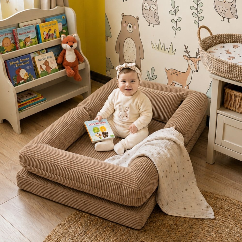 Deco Montessori Sünger Yatak Sütlükahve - MiniwoodDeco Montessori Sünger Yatak Sütlükahve