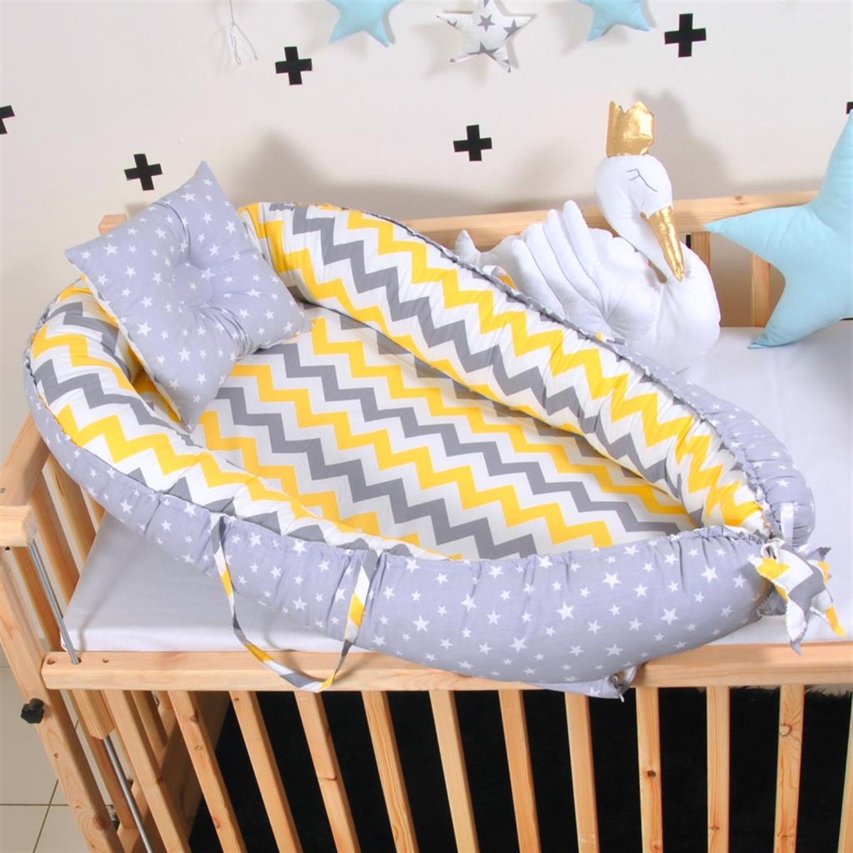 Babynest Bebek Beşikleri Yatağı Anne Yanı Uyku Seti XL GYSGBZ307