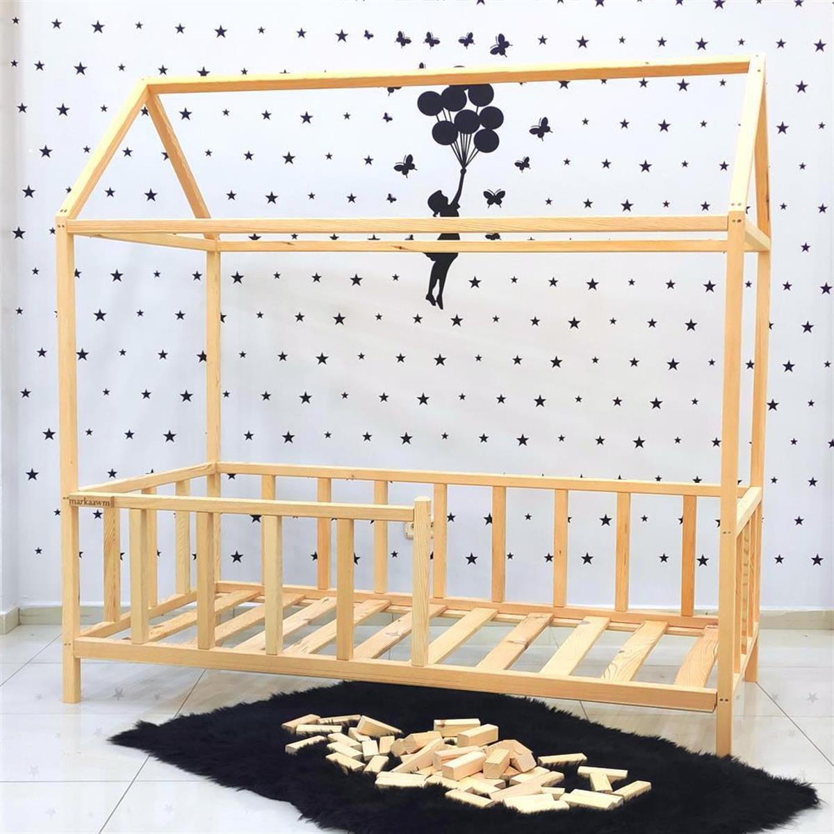 Masif Montessori Karyola Modeli Melis | MarkaawmMontessori Yatak Masif Karyola Melis