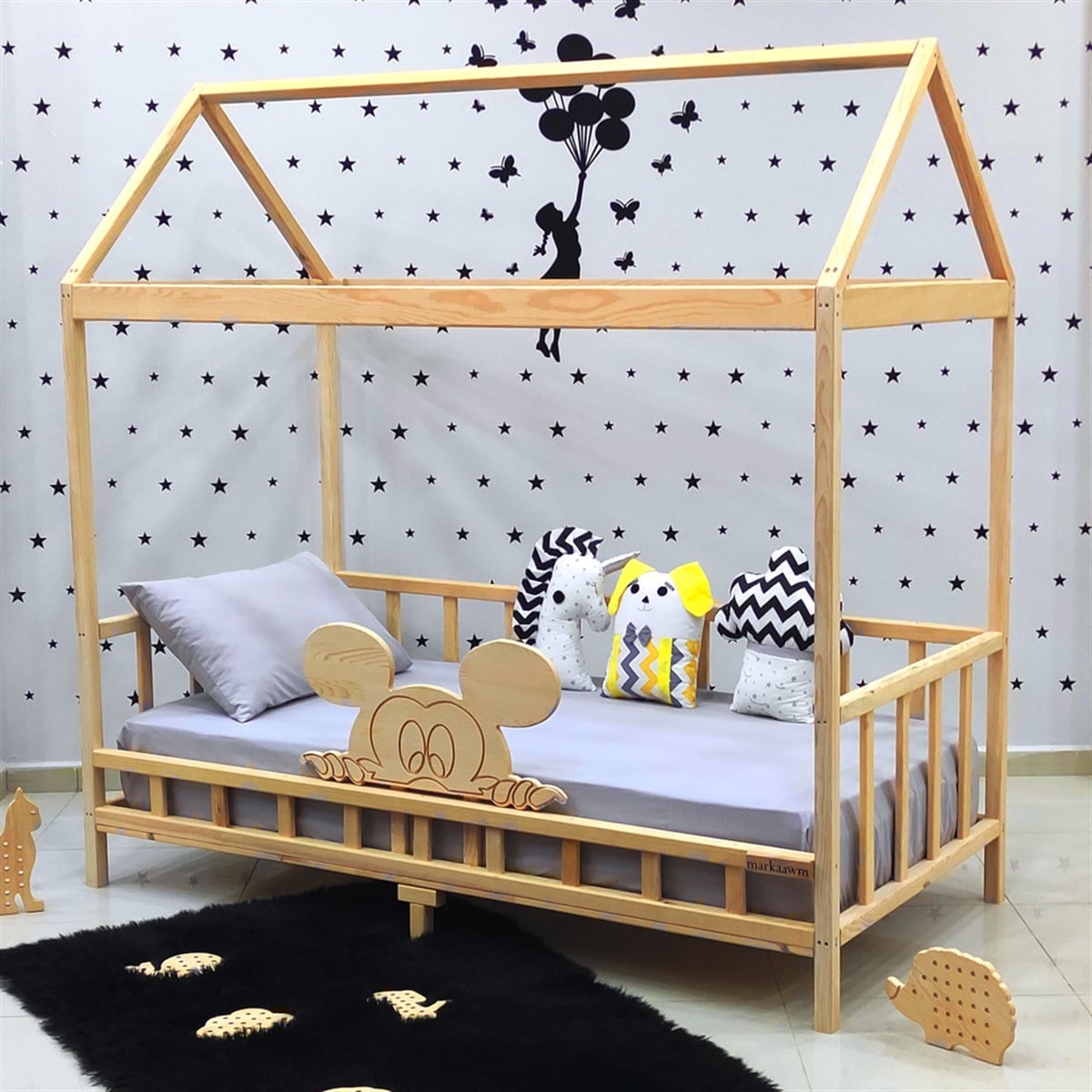 Nirvana Montessori Yatak Sedir Karyola | MarkaawmLuxury Montessori Yatak Mouse Çocuk Karyola