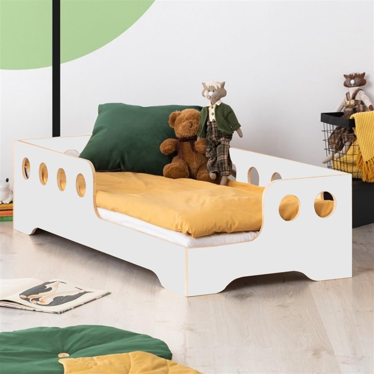 Roofless Beyaz Montessori Karyola  -  MarkaawmMontessori Yatak Mdf Roofless
