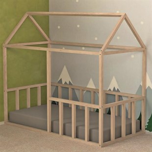 Markaawm Montessori Çocuk Yatak Doğal Çam Ağacı Yatak 90X190 Nisa