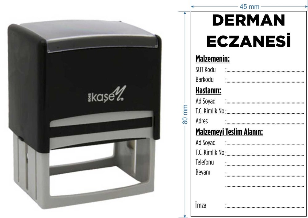 Kaşem 8045 Kişiye Özel Eczane Kaşesi