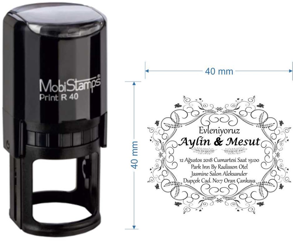 Mobistamps R40 Kişiye Özel Davetiye Kaşesi