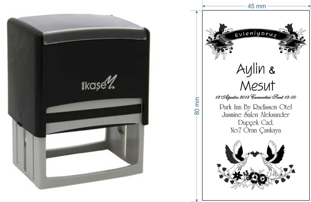 Mobistamps R40 Kişiye Özel Davetiye Kaşesi