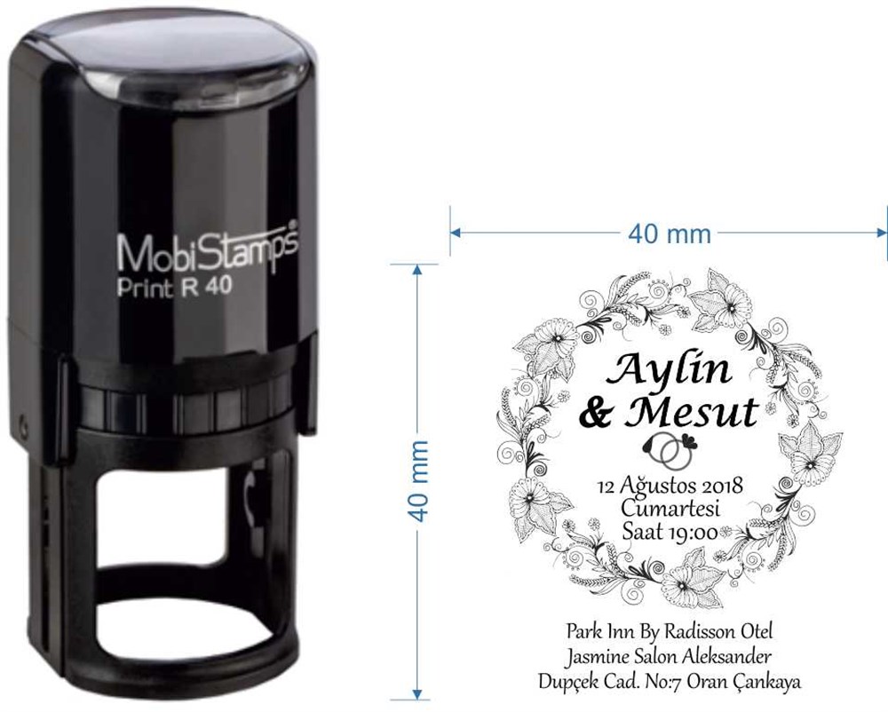 Mobistamps R40 Kişiye Özel Davetiye Kaşesi