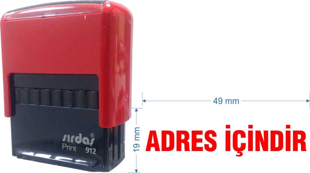 Sırdaş 912 Kaşe 'Adres İçindir' Yazısı İle