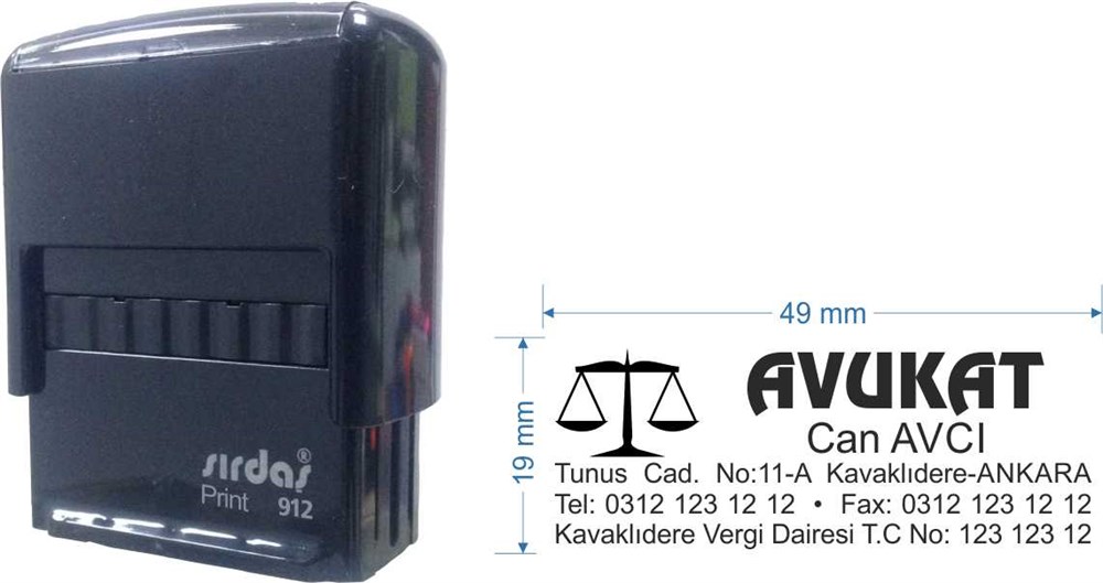 Sırdaş 912 Kişiye Özel Avukat Kaşesi