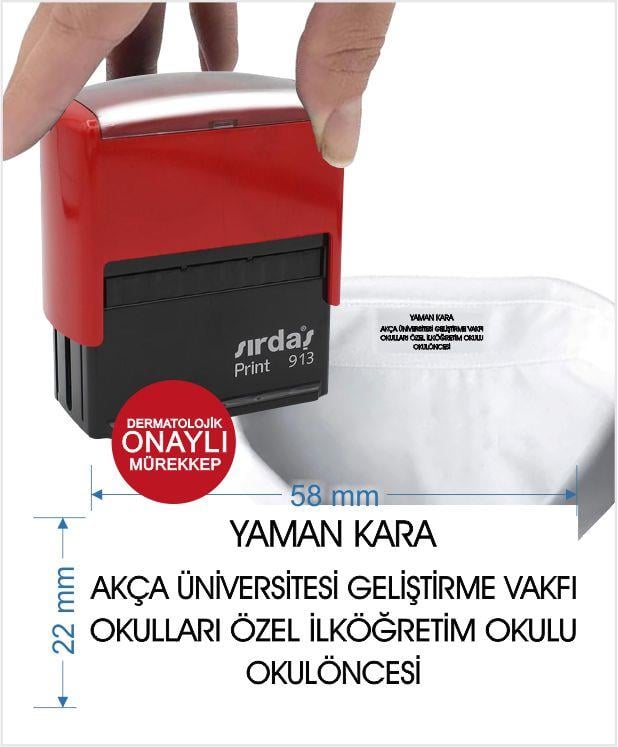 Sırdaş 913 Kişiye Özel Tekstil Kaşesi