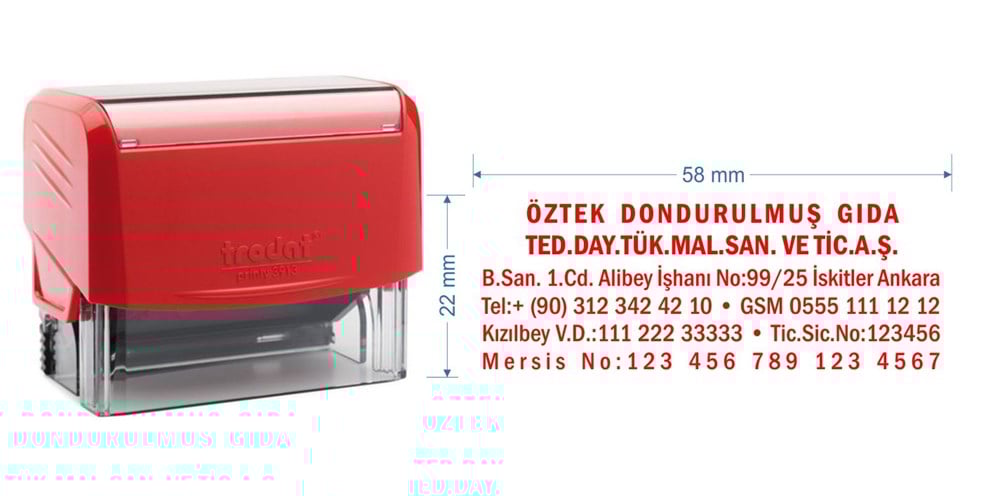 Trodat 3913 Kişiye Özel Firma ve Şirket Kaşesi