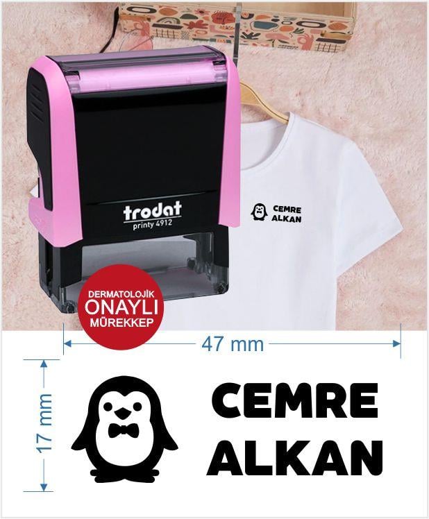 Trodat 4912 Kişiye Özel Pastel Renk Tekstil Kaşesi