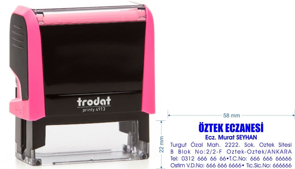 Trodat 4913 Kişiye Özel Firma ve Şirket Kaşesi