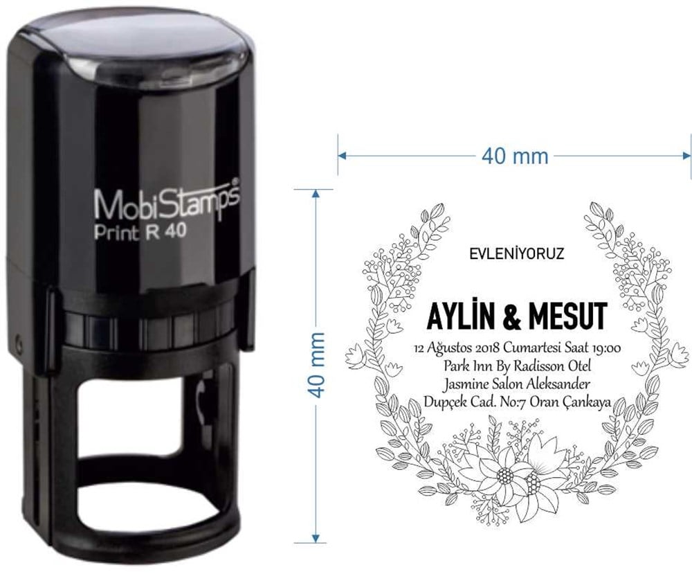 Mobistamps R40 Kişiye Özel Davetiye Kaşesi