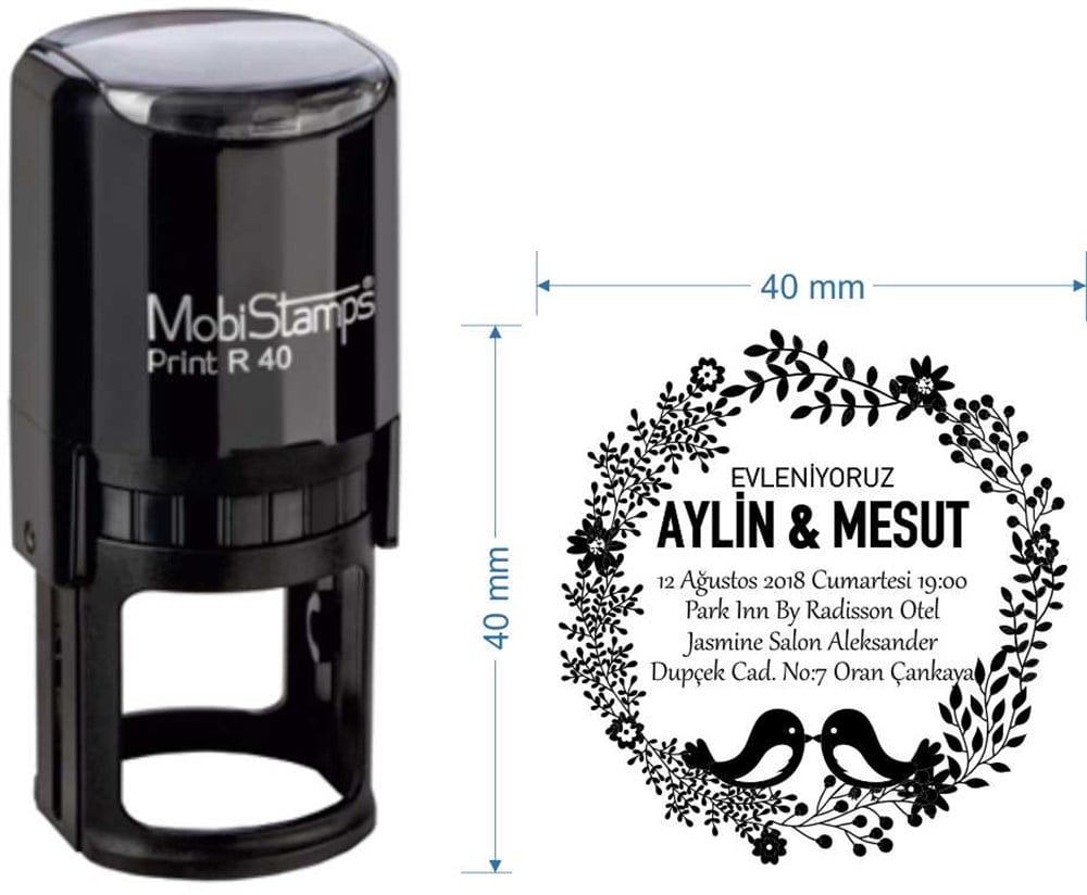 Mobistamps R40 Kişiye Özel Davetiye Kaşesi