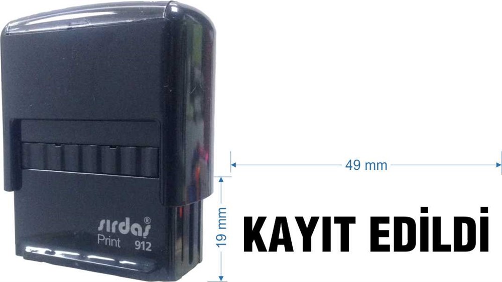 Sırdaş 912 Kaşe 'Kayıt Edildi' Yazısı İle