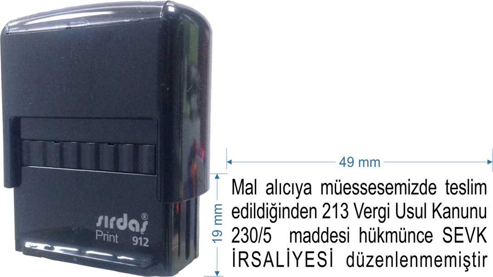 Sırdaş 912 Kaşe 'Mal Alıcıya Müessesemizde' Yazısı İle