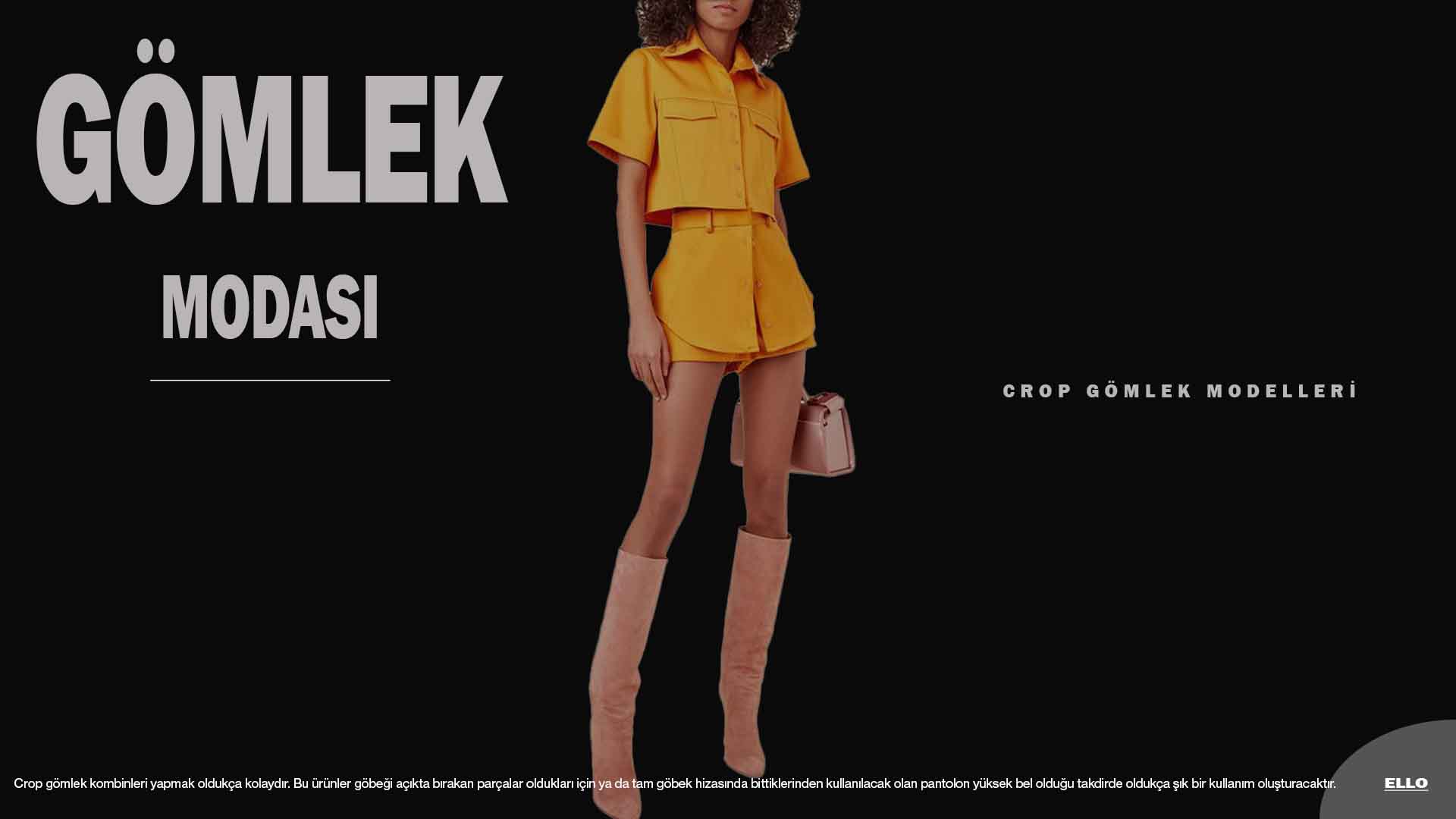 CROP GÖMLEK