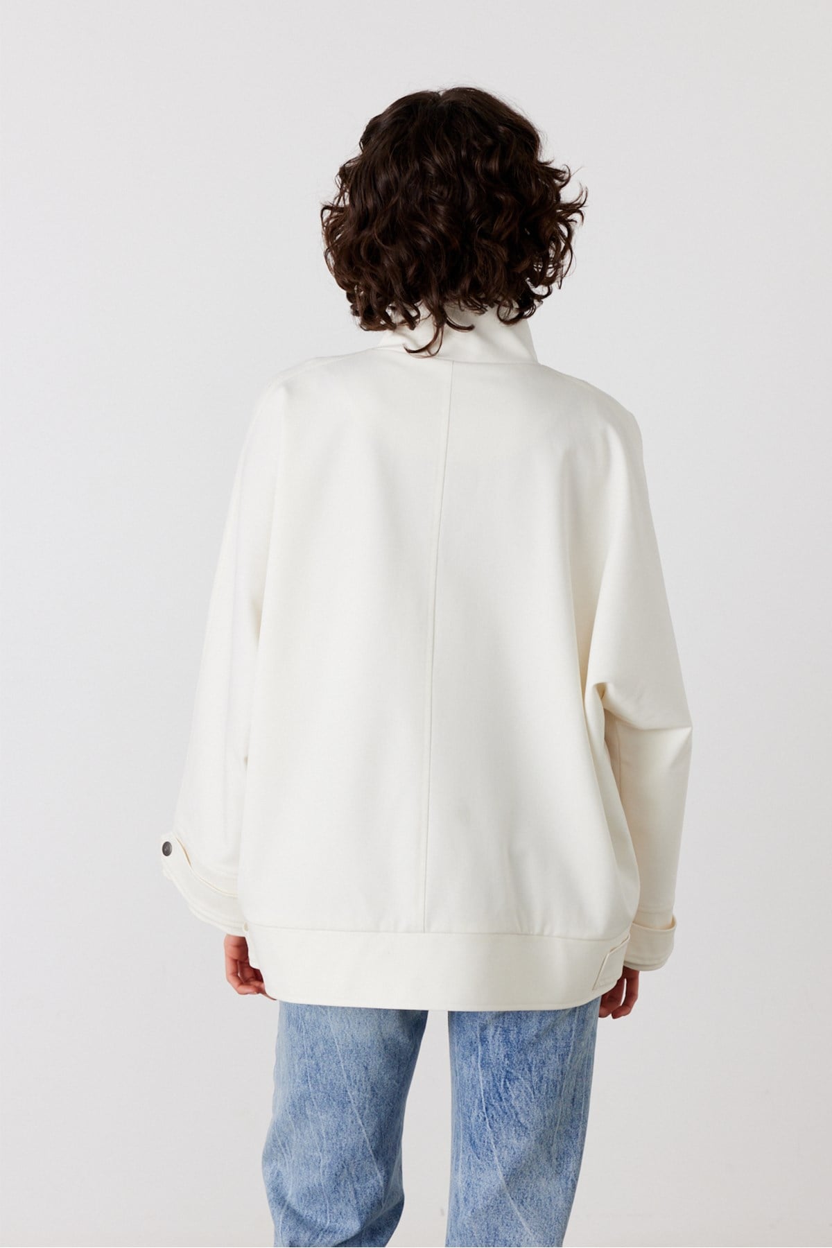 Scarlet Gabardin Oversize Ceket Ekru 6