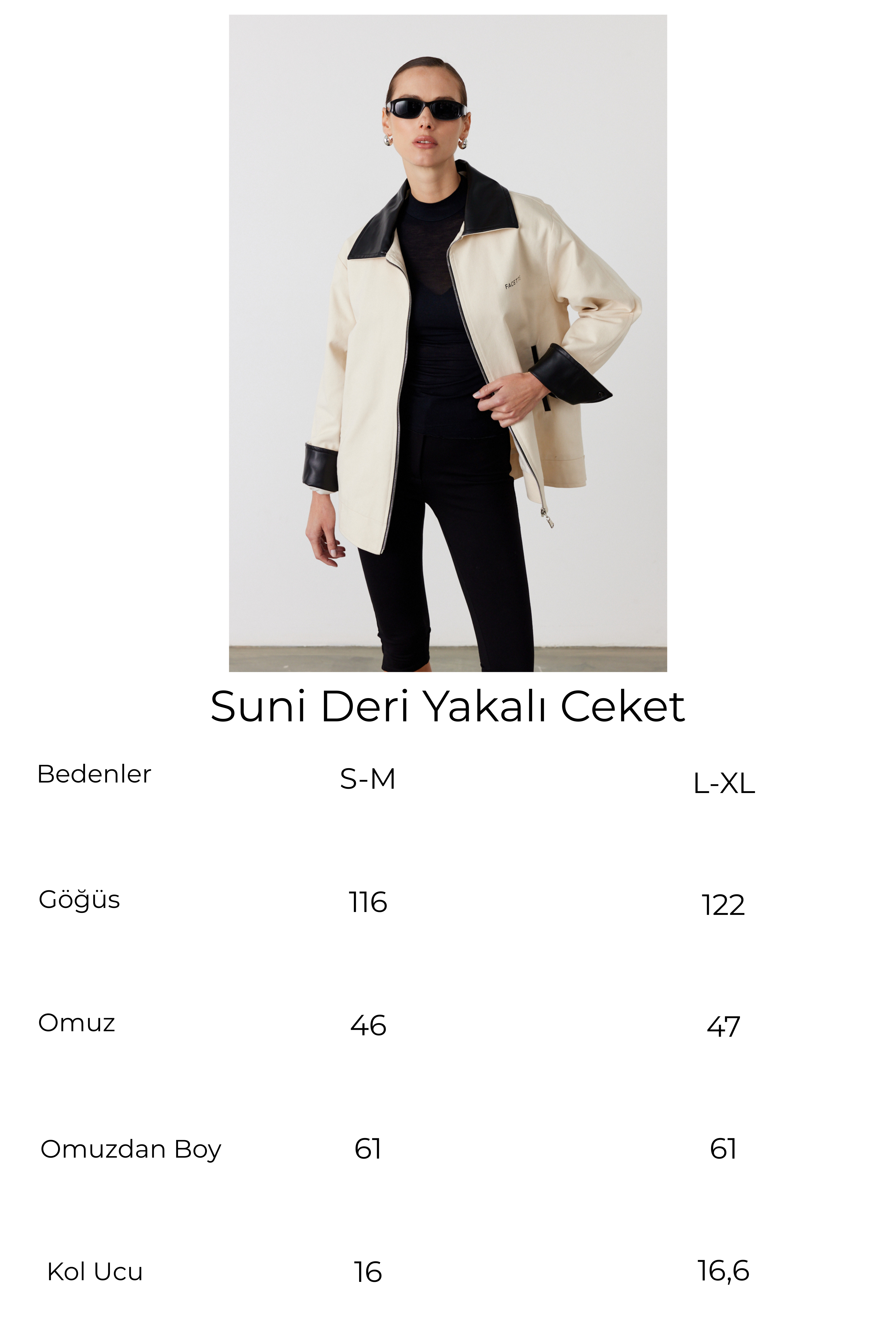 Suni Deri Yakalı Ceket Mavi 6