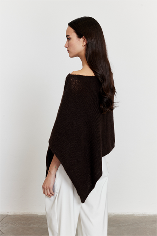 Asimetrik Kesim Triko Panço Acı Kahve