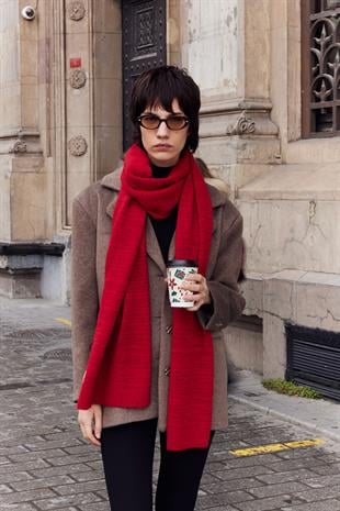 Basic Atkı Kırmızı