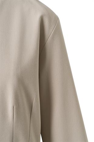 Bej Pile Detay Çıtçıtlı Ceket BEJ