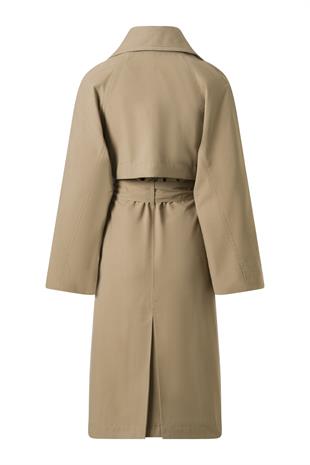 Camel Kuşaklı Mevsimlik İnce Trençkot CAMEL