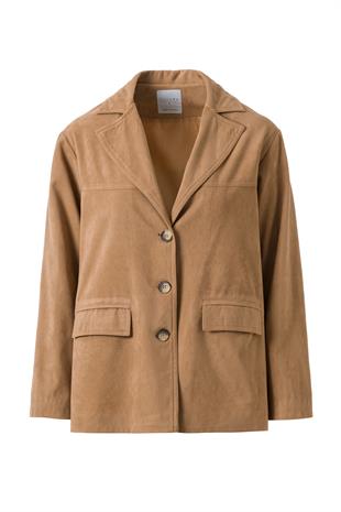 Camel Süet Düğmeli Ceket CAMEL