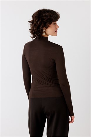 Dik Yaka Basic Body Acı Kahve