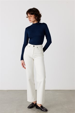 Dik Yaka Basic Body Lacivert