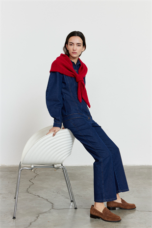 Düz Triko Fular Kırmızı