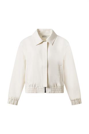 Ekru Vatkalı Kısa Bomber Ceket EKRU