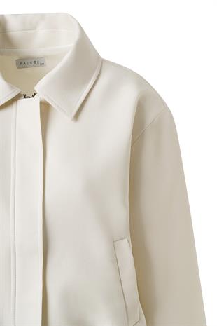 Ekru Vatkalı Kısa Bomber Ceket EKRU