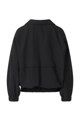 Fermuarlı Oversize Ceket Siyah