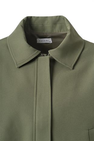 Haki Vatkalı Kısa Bomber Ceket HAKİ