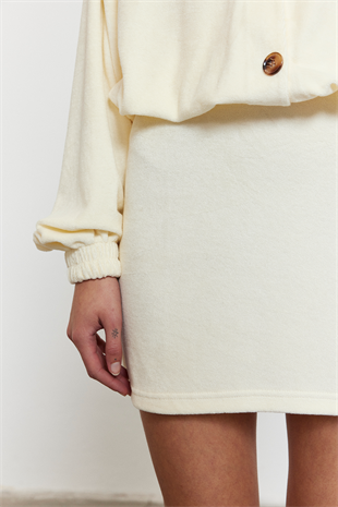 Havlu Kumaş Etek Bej