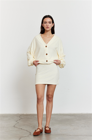 Havlu Kumaş Etek Bej