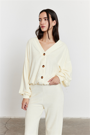 Havlu Kumaş Hırka Bej