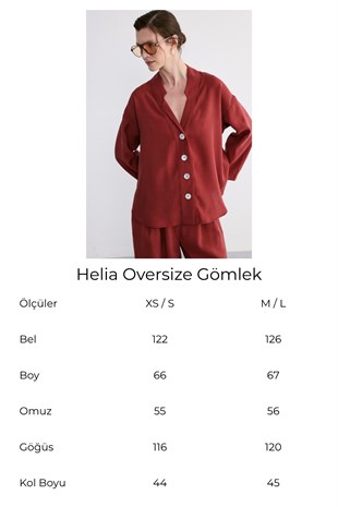 Helia Oversize Gömlek Kiremit