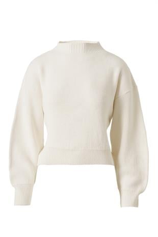 Kalın Triko Kazak Beyaz