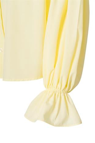 Kolu Volanlı Gömlek Sarı