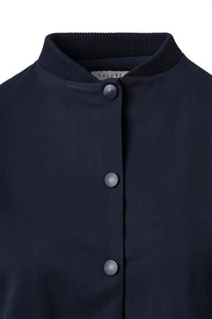 Lacivert Pile Detay Çıtçıtlı Ceket LACİVERT