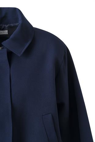 Lacivert Vatkalı Kısa Bomber Ceket LACİVERT