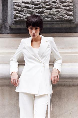 Limited Edition Kuşaklı Ceket Ekru