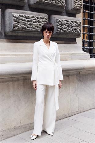 Limited Edition Kuşaklı Ceket Ekru