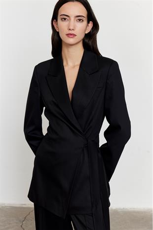 Limited Edition Kuşaklı Ceket Siyah