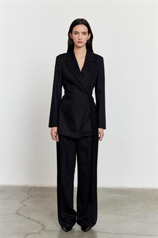 Limited Edition Kuşaklı Ceket Siyah