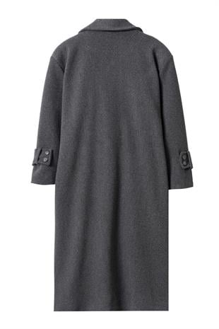 Linea Apoletli Uzun Kaşe Kaban Antrasit