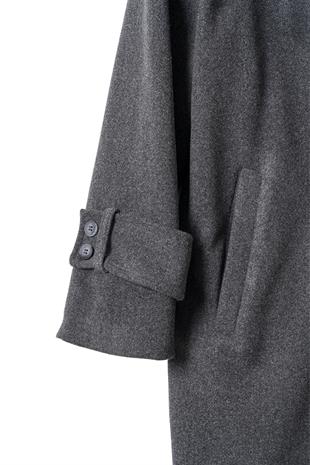 Linea Apoletli Uzun Kaşe Kaban Antrasit